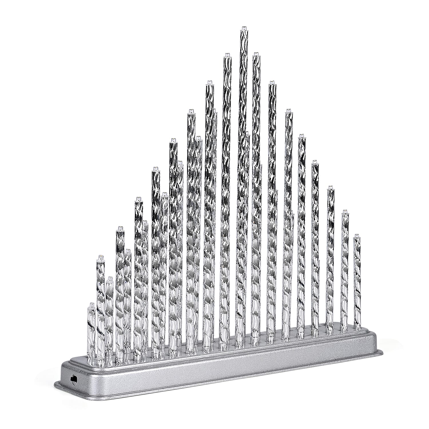 THE BESTSELLER - Bliss and Beyond 33 Warm White LED Christmas Pyramid Tube Lamp(32.3 cm) - Silver