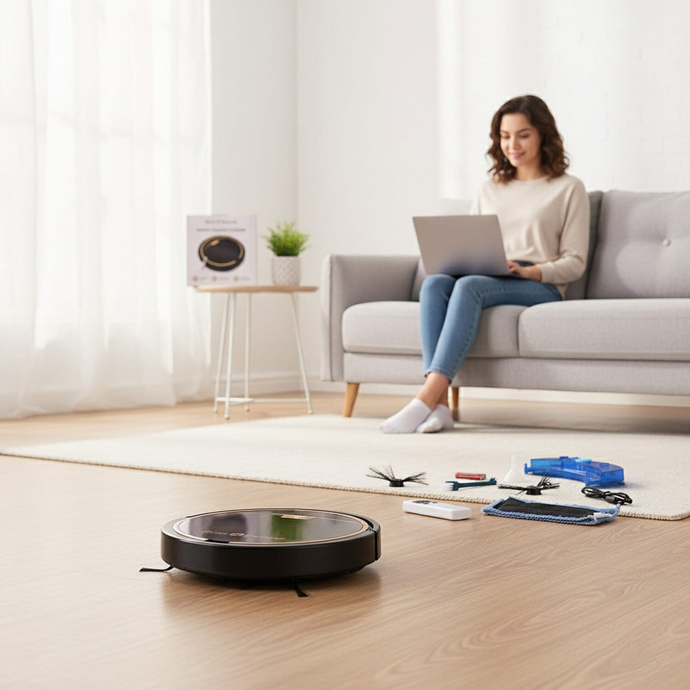 Bliss - Beyond Smart Robot Vacuum Cleaner with Mop - Gyro Navigation - App - Remote Control - Black