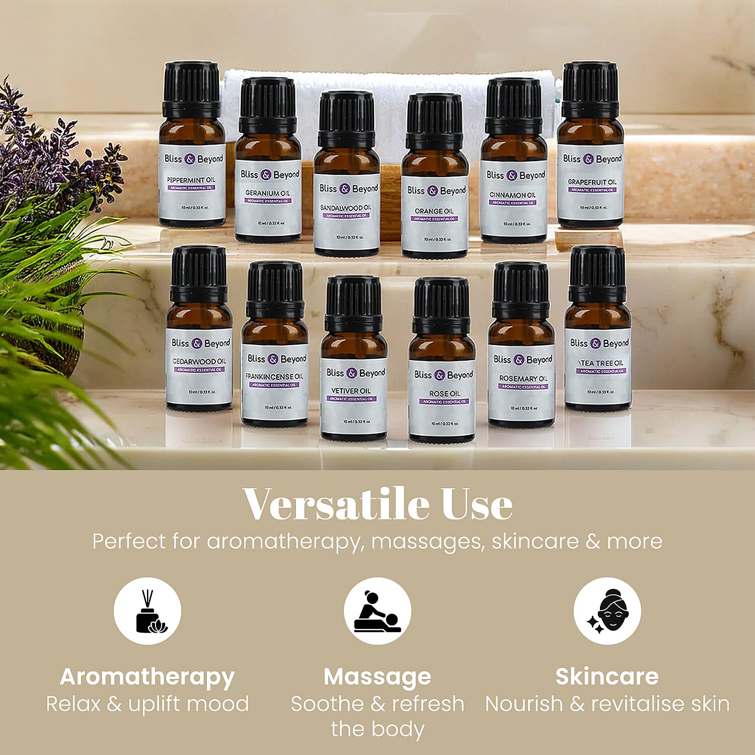 Bliss - Beyond - Set of 12 Aromatic Essential Oils - 10 Ml Each