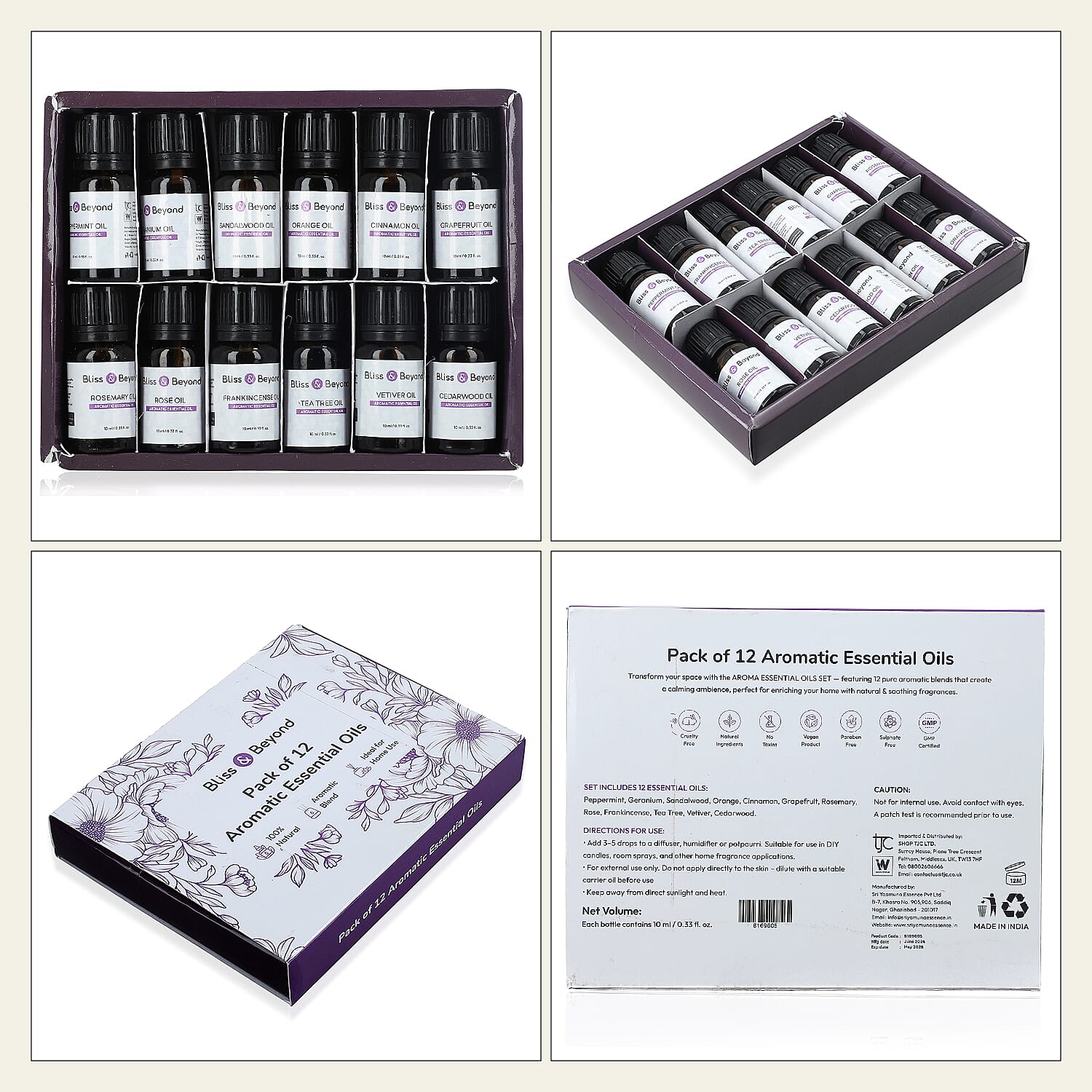 Bliss - Beyond - Set of 12 Aromatic Essential Oils - 10 Ml Each