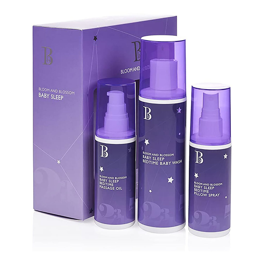 Bloom - Blossom- Baby Sleep Bedtime Routine (Incl. Wash - 40ml, Oil - 40ml - Spray - 40ml)
