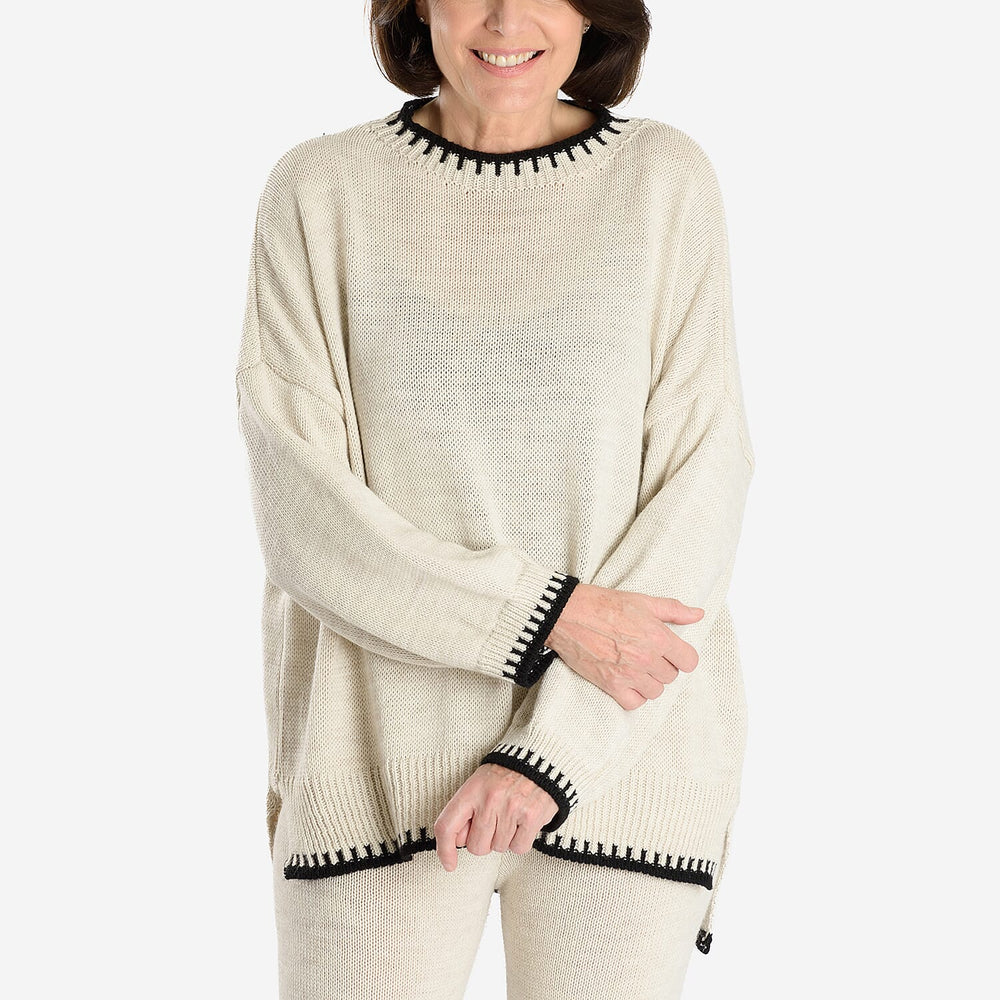 Italian Knitwear Jumper (One Size, 8-18) - Beige