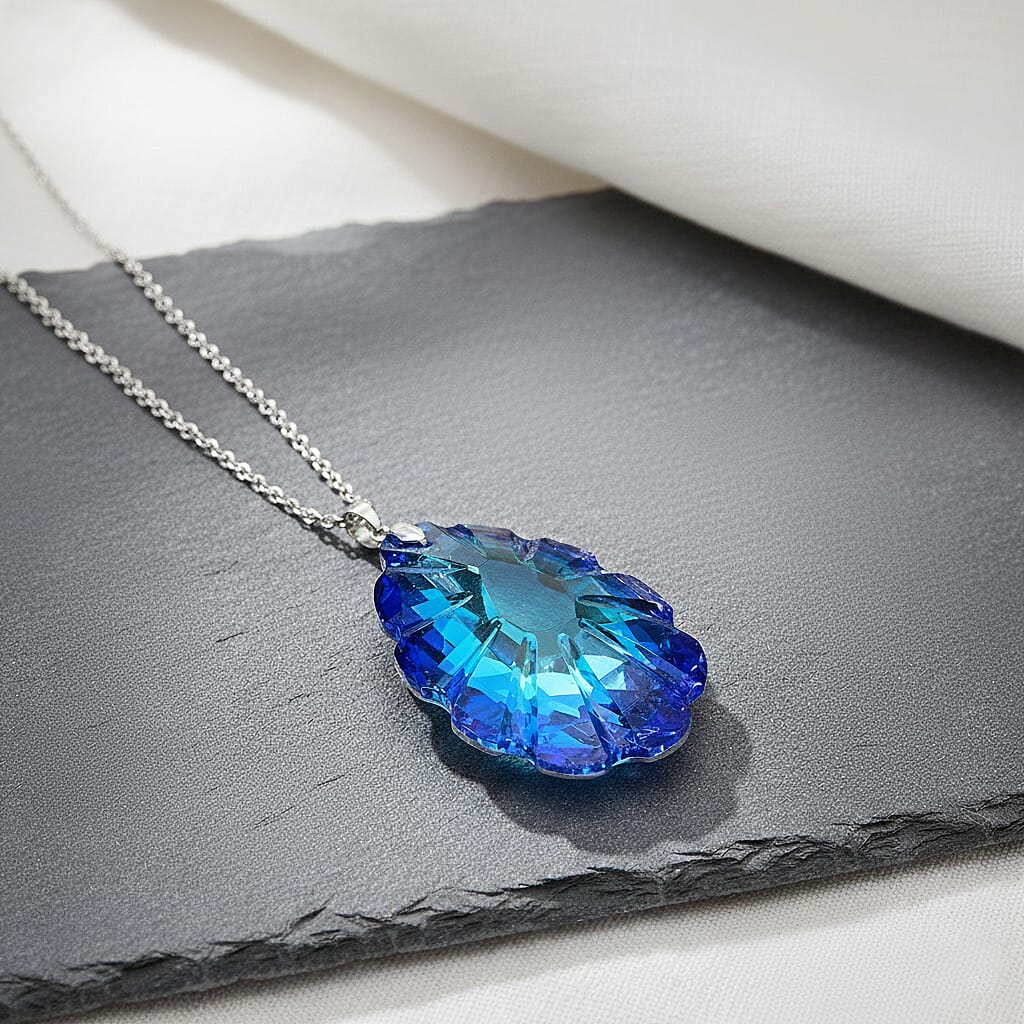 RC01-20 Pendant with Chain (Size 24) Pure White Stainless Steel