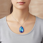 RC01-20 Pendant with Chain (Size 24) Pure White Stainless Steel