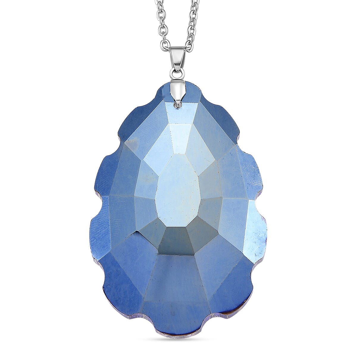 RC01-20 Pendant with Chain (Size 24) Pure White Stainless Steel