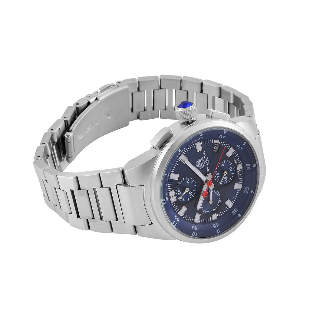 William Hunt Blue Dial 5 ATM Water Resistant Watch With Presentation Box