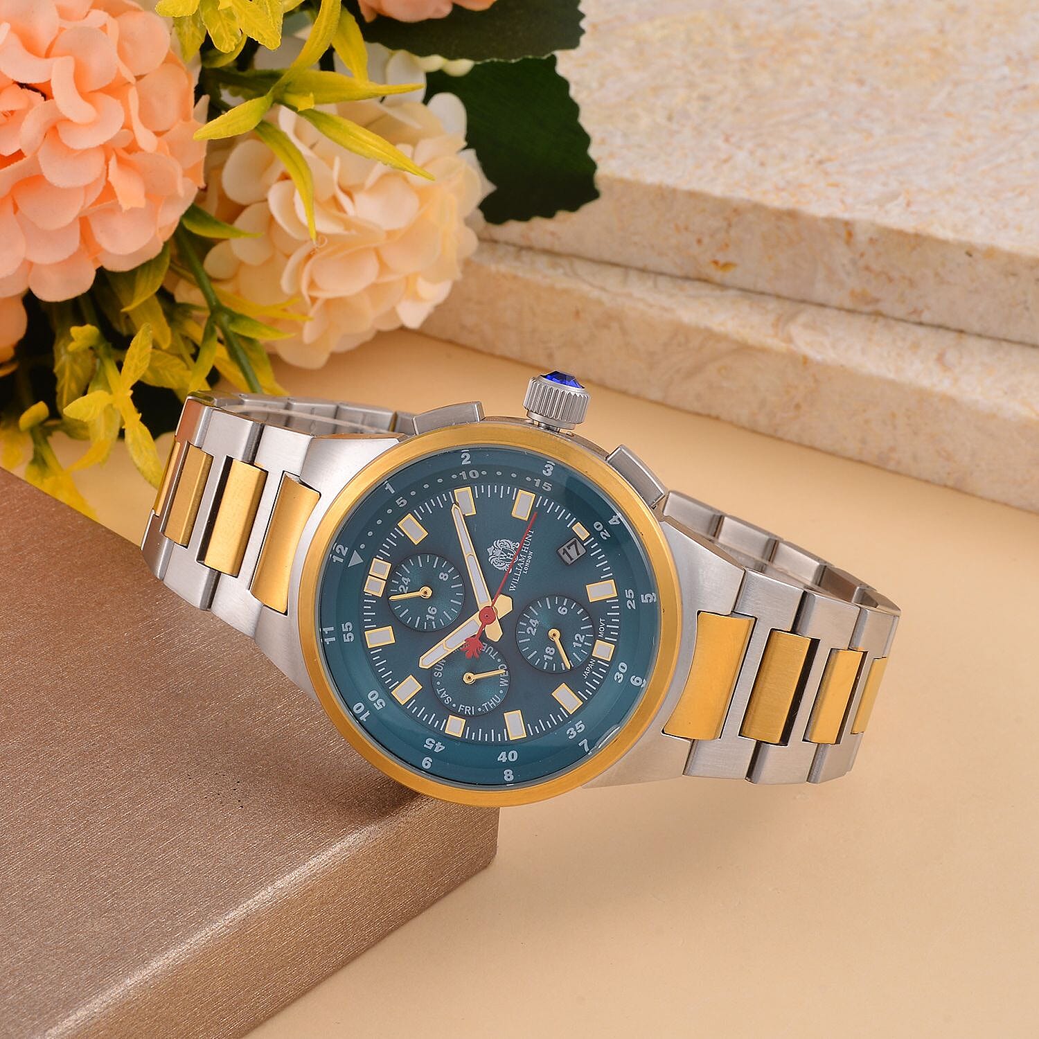 Limited Birthday Commission- William Hunt Teal Dial 5 ATM Water Resistant Watch With Presentation Box