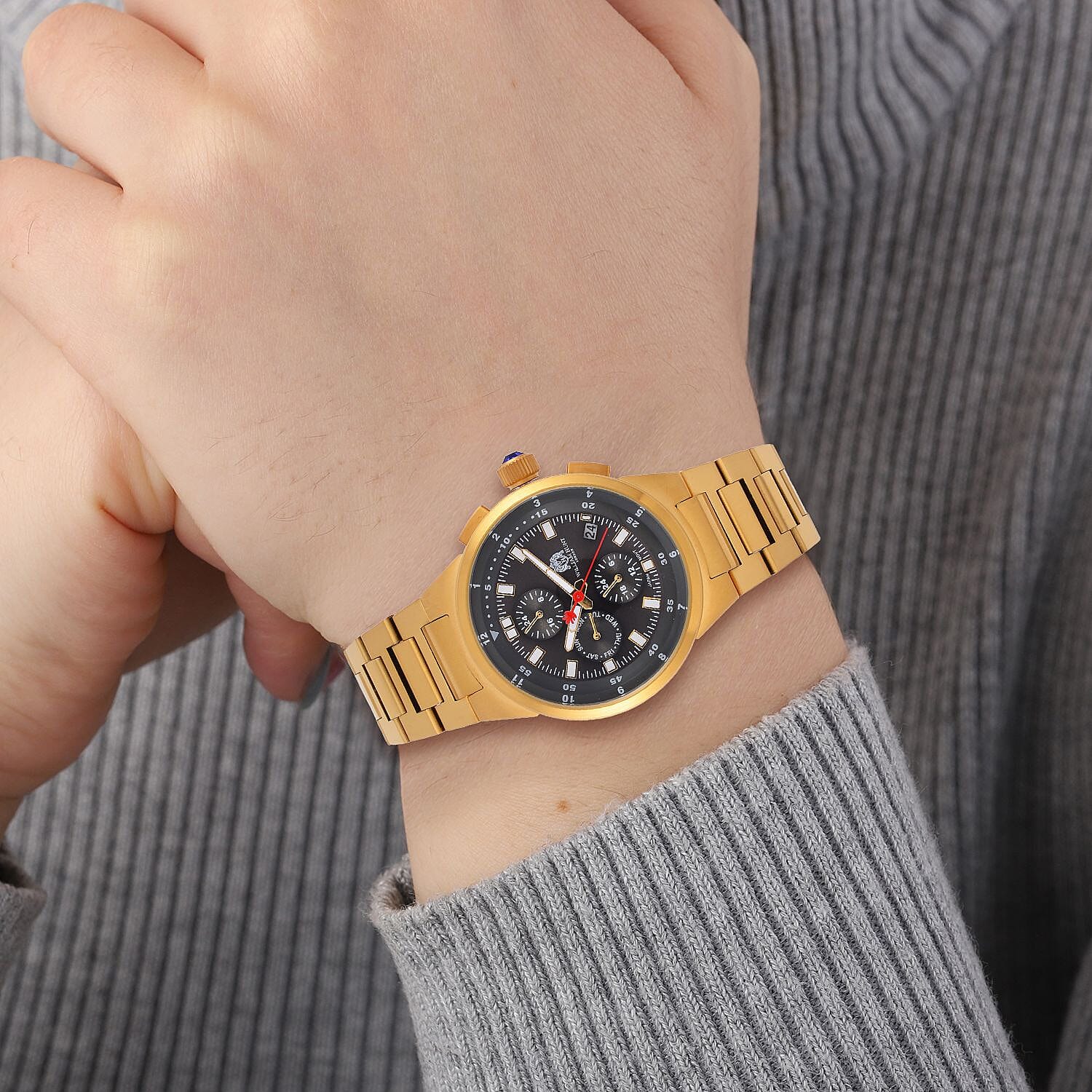 William Hunt Grey Dial 5 ATM Water Resistant Watch With Presentation Box