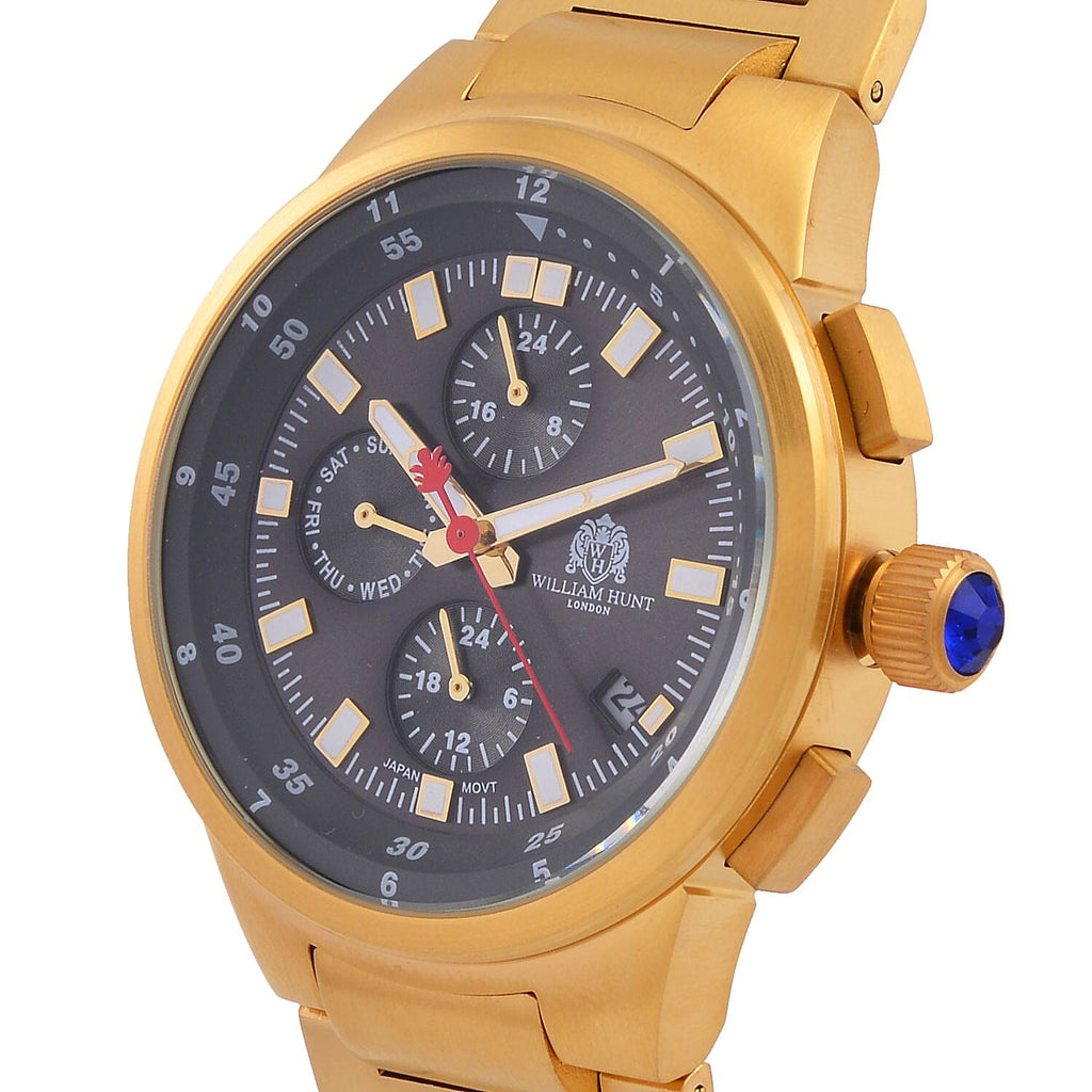 William Hunt Grey Dial 5 ATM Water Resistant Watch With Presentation Box
