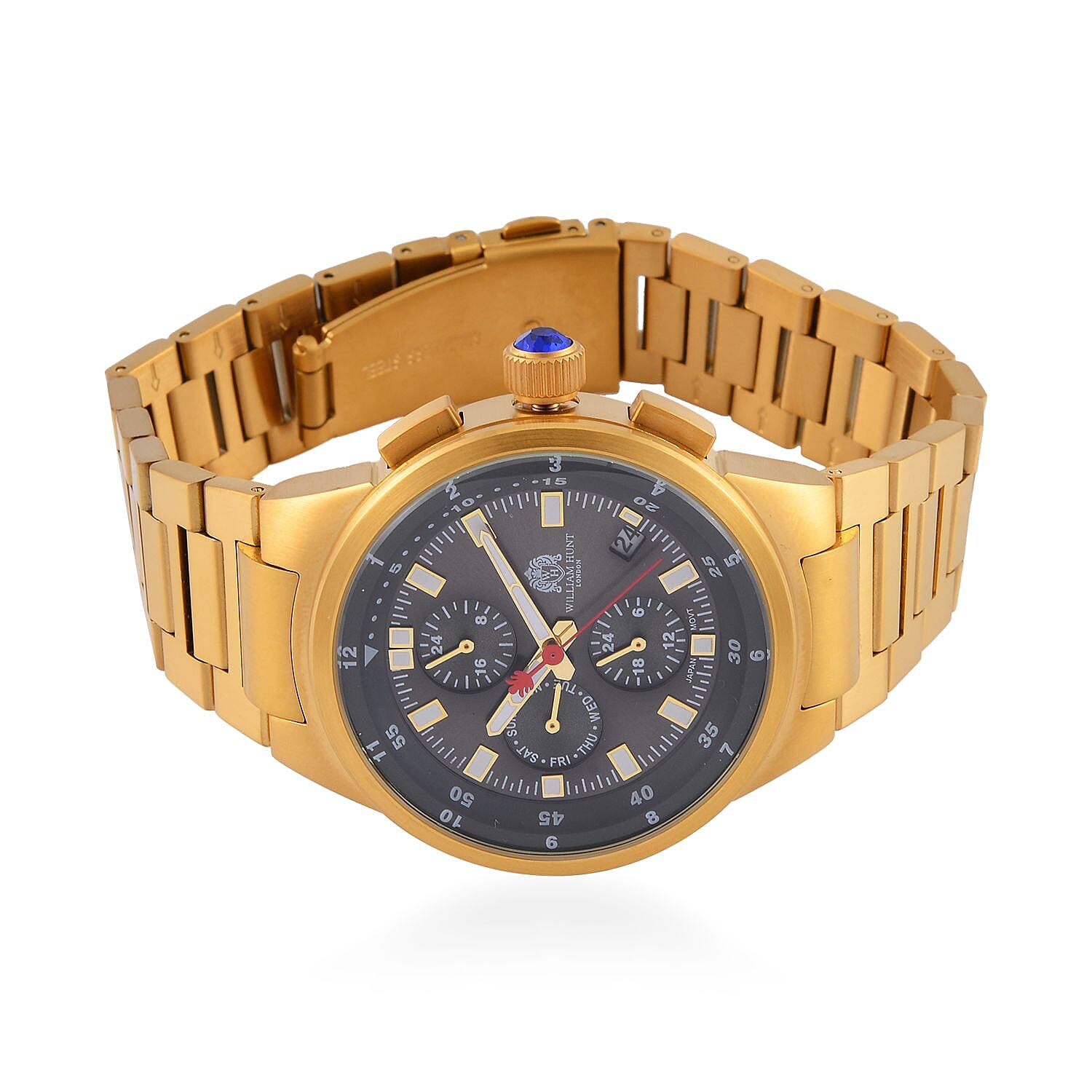 William Hunt Grey Dial 5 ATM Water Resistant Watch With Presentation Box
