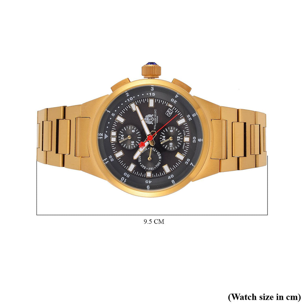William Hunt Grey Dial 5 ATM Water Resistant Watch With Presentation Box
