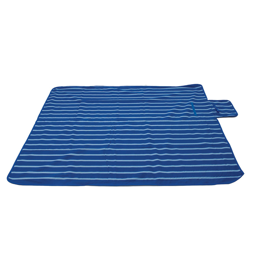 Stripe Pattern Picnic Blanket (Size 150x125 cm) - Blue