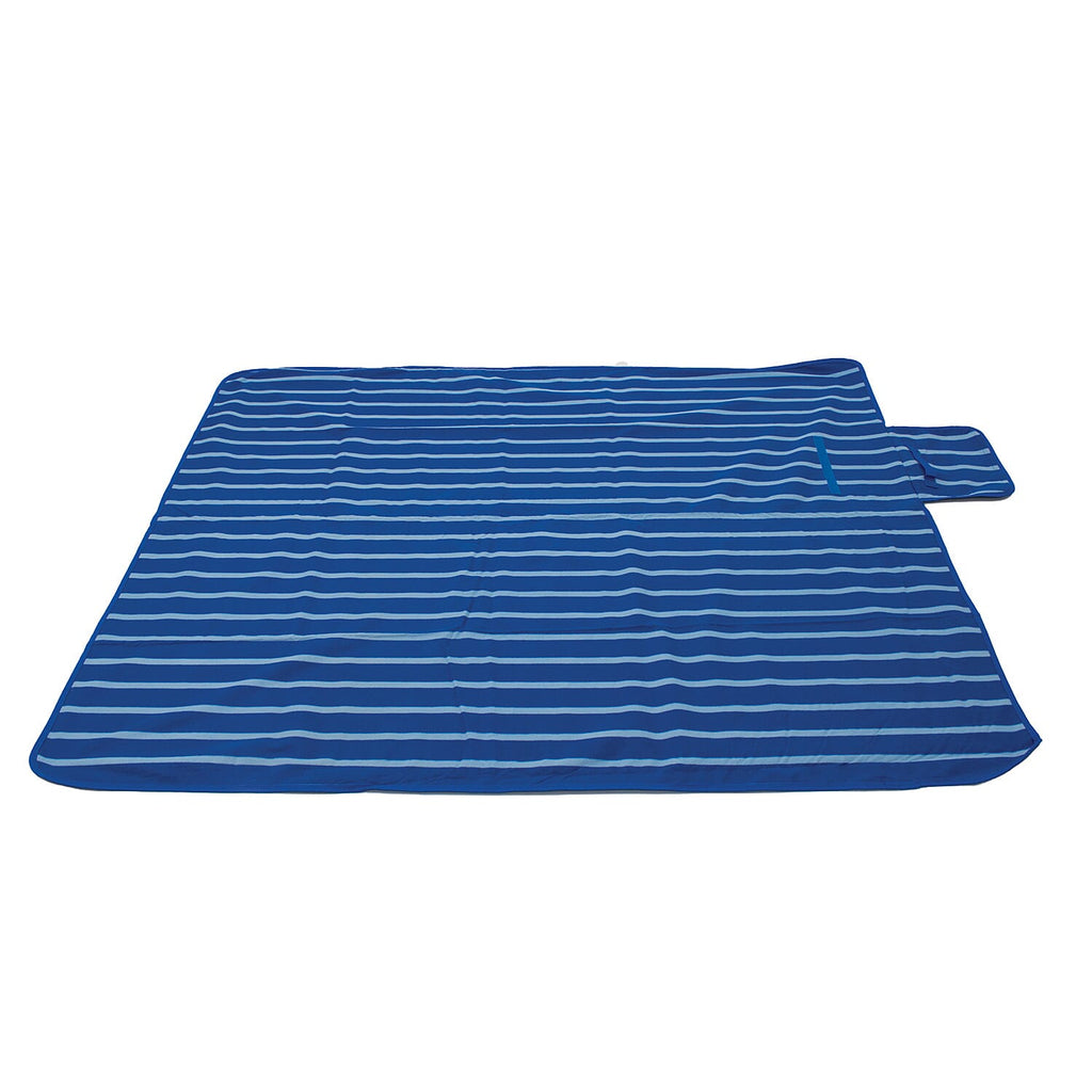 Stripe Pattern Picnic Blanket (Size 150x125 cm) - Blue