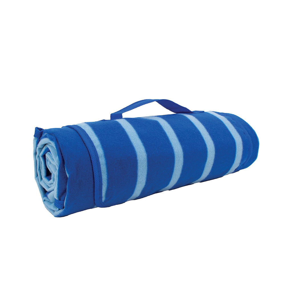 Stripe Pattern Picnic Blanket (Size 150x125 cm) - Blue