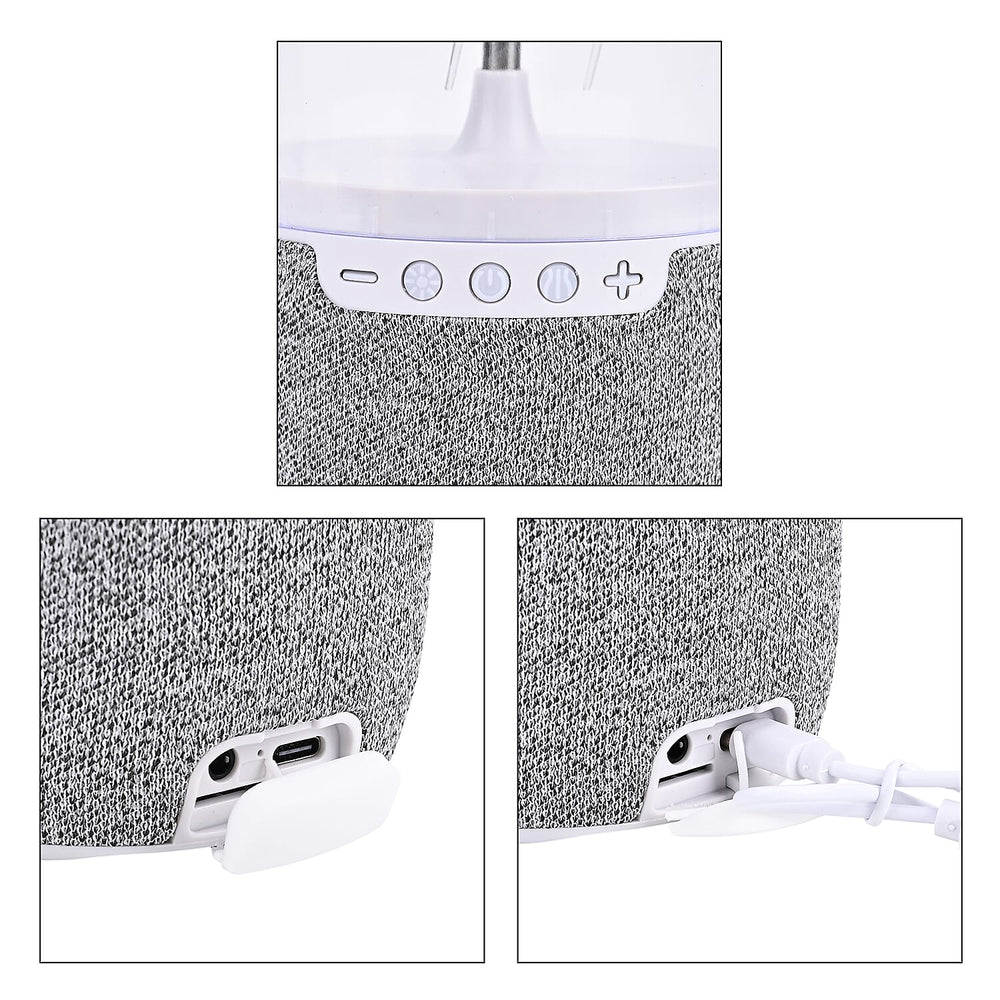 Stylish Jellyfish Bluetooth Speaker - White, RGB Light, V5.2, 1500mAh Battery, 3W Sound