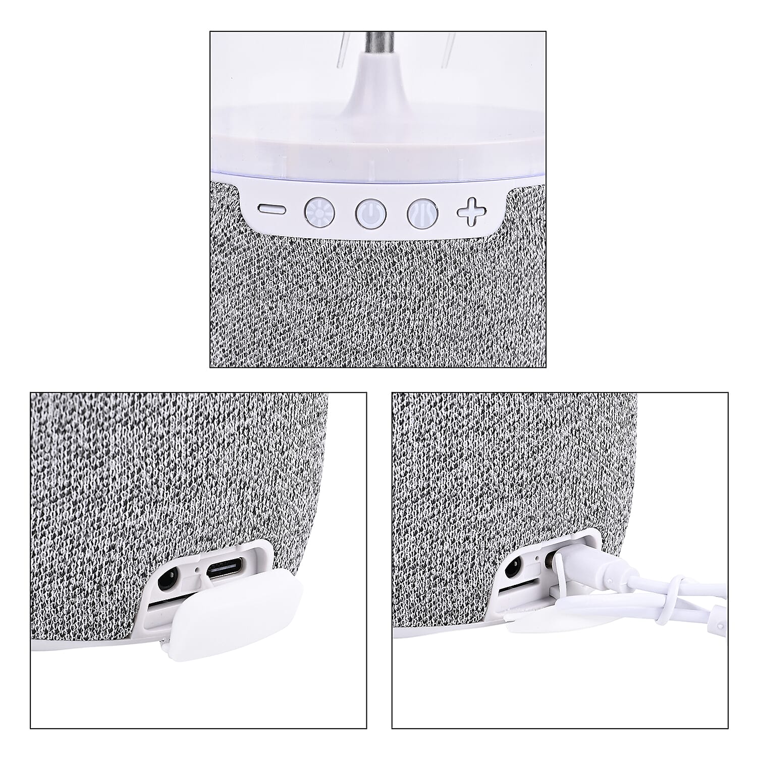 Stylish Jellyfish Bluetooth Speaker - White, RGB Light, V5.2, 1500mAh Battery, 3W Sound