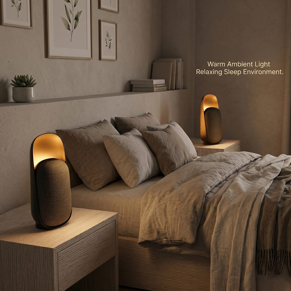 Bliss - Beyond 5-in-1 Smart Bluetooth Speaker - Night Light - 15W High-Power, Microwave Human Motion Sensor - 10 Sleep Sounds - Black