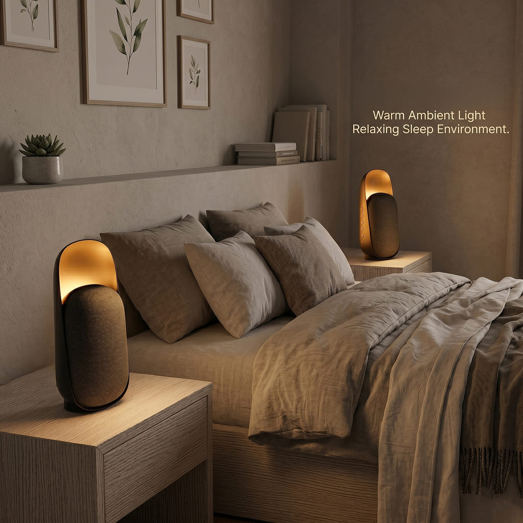 Bliss - Beyond 5-in-1 Smart Bluetooth Speaker - Night Light - 15W High-Power, Microwave Human Motion Sensor - 10 Sleep Sounds - Black