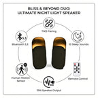 Bliss - Beyond 5-in-1 Smart Bluetooth Speaker - Night Light - 15W High-Power, Microwave Human Motion Sensor - 10 Sleep Sounds - Black