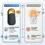 Bliss - Beyond 5-in-1 Smart Bluetooth Speaker - Night Light - 15W High-Power, Microwave Human Motion Sensor - 10 Sleep Sounds - Black
