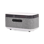 Wireless Charging Bluetooth Speaker with Alarm Clock & White Noise - White