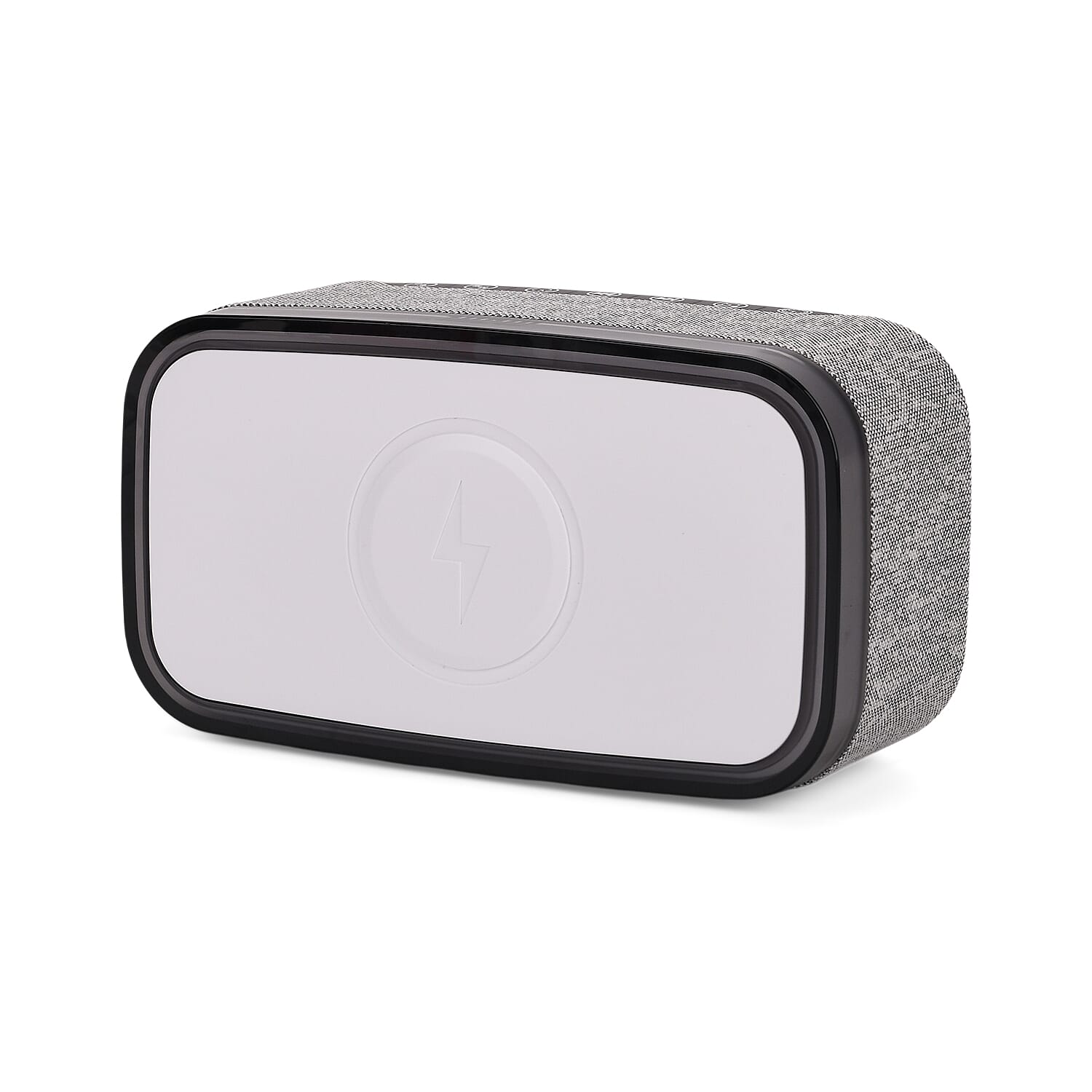 Wireless Charging Bluetooth Speaker with Alarm Clock & White Noise - White