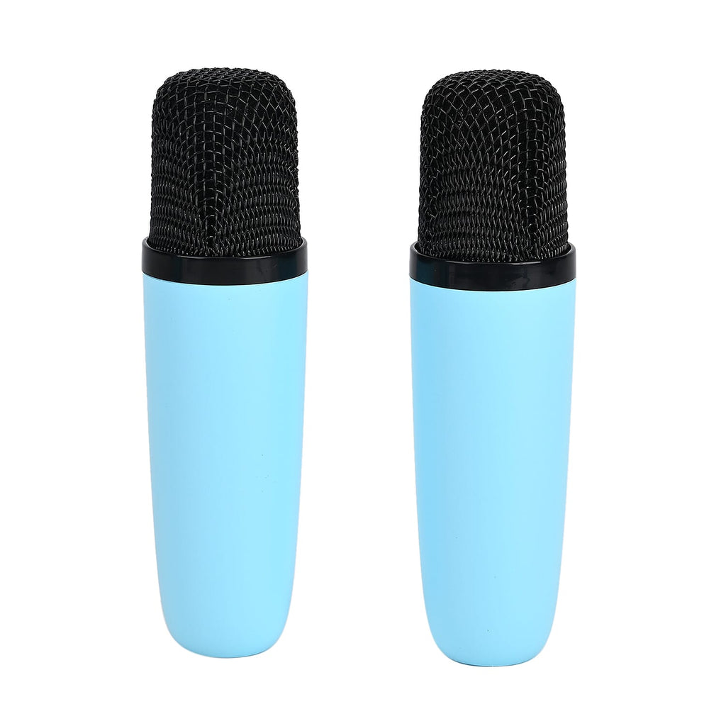 Karaoke Bluetooth Speaker with 2xMicrophones & RGB color changing light  - Blue
