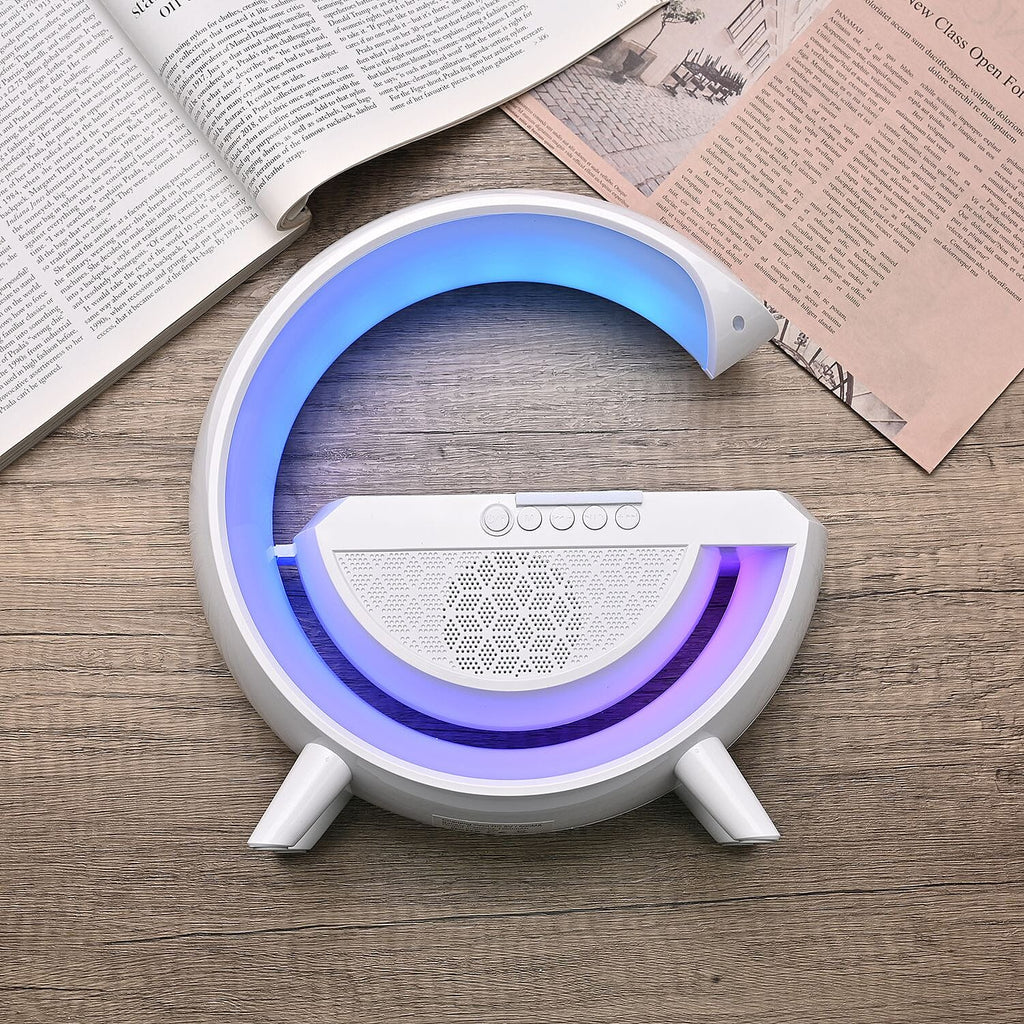 Bluetooth Speaker Table Lamp with 15W Wireless Fast Charging, Multi Li ...