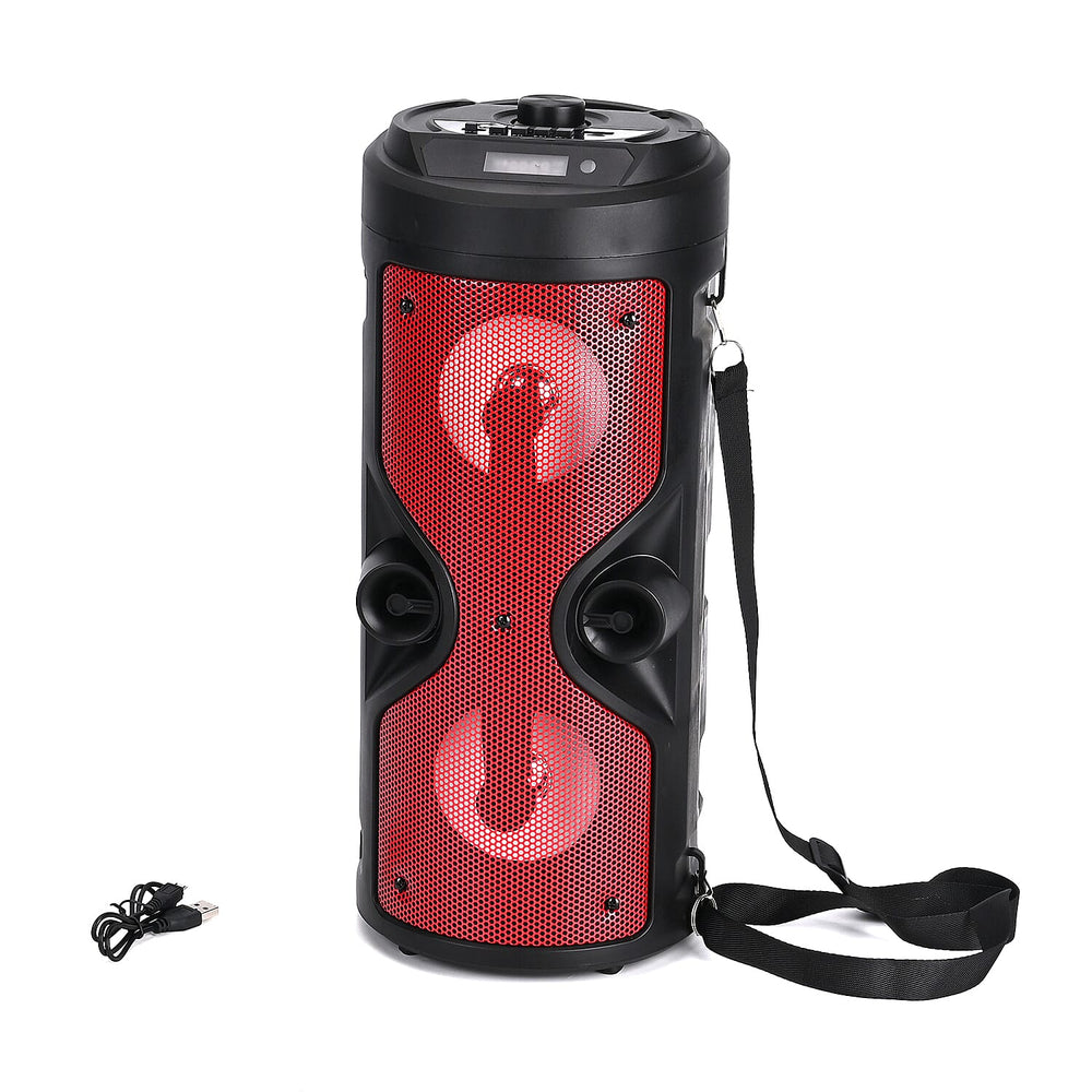 Bluetooth Speaker With RGB Light - Black - Red