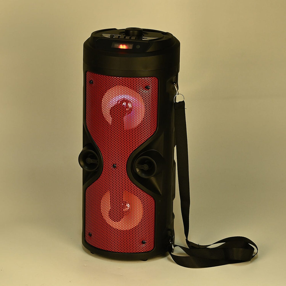 Bluetooth Speaker With RGB Light - Black - Red