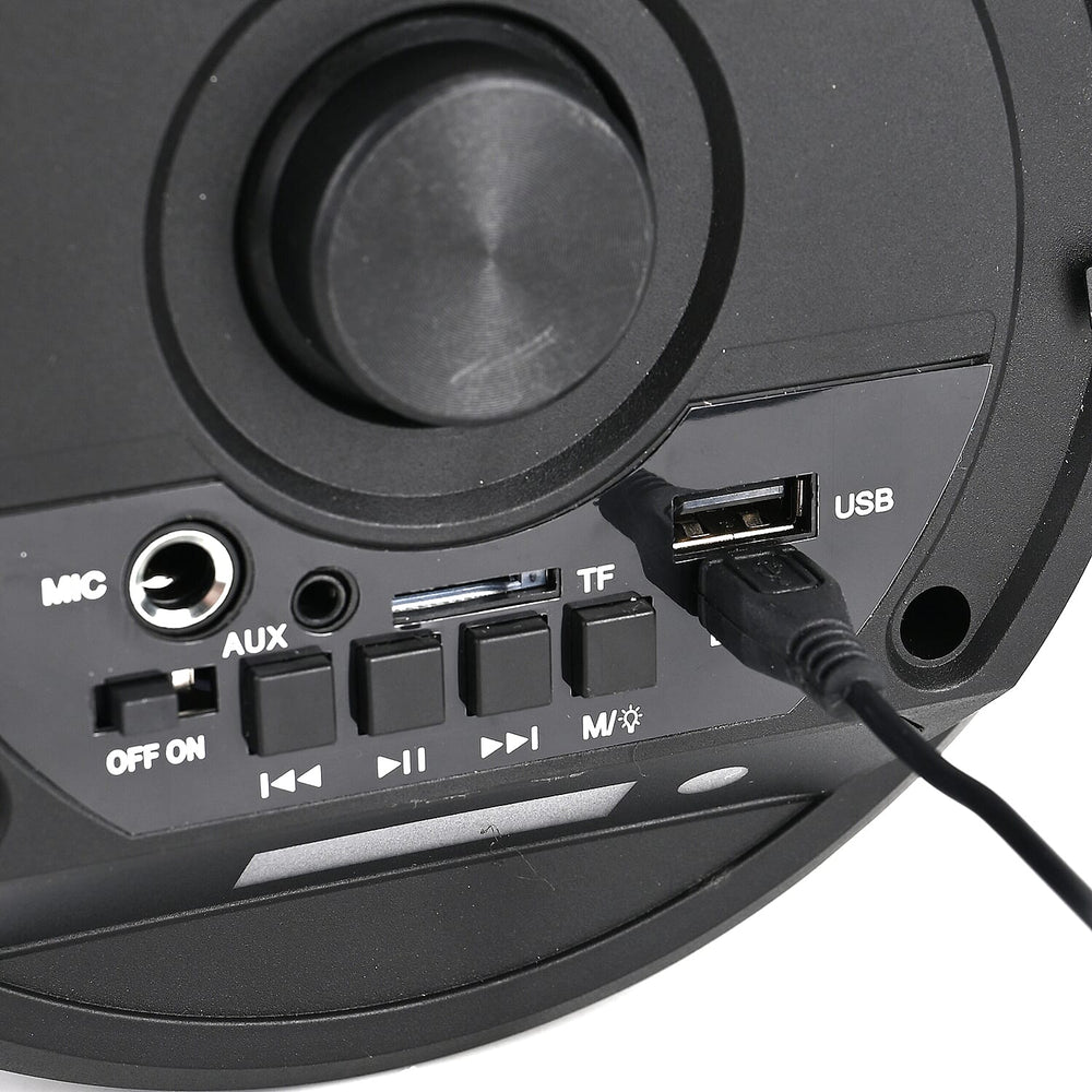 Bluetooth Speaker With RGB Light - Black - Red