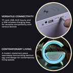 Bluetooth Speaker Table Lamp with 15W Wireless Fast Charging, Multi Light Modes - 1200 mAh Rechargeable Battery, (Output Power 5W)