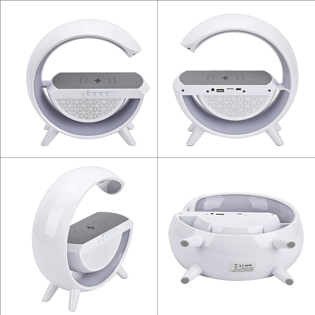 Bluetooth Speaker Table Lamp with 15W Wireless Fast Charging, Multi Light Modes - 1200 mAh Rechargeable Battery, (Output Power 5W)