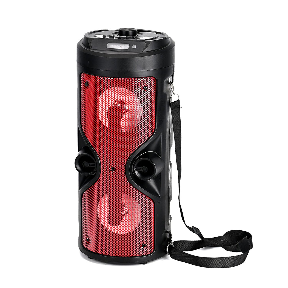 Bluetooth Speaker With RGB Light - Black - Red
