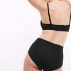 Bodyfit Womens Pack Of 3 No VPL High Rise Knicker Briefs (Size M) - Black