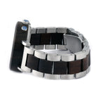 Botanica Coleus Sandalwood Wood and Stainless Steel Watch - Black and Grey
