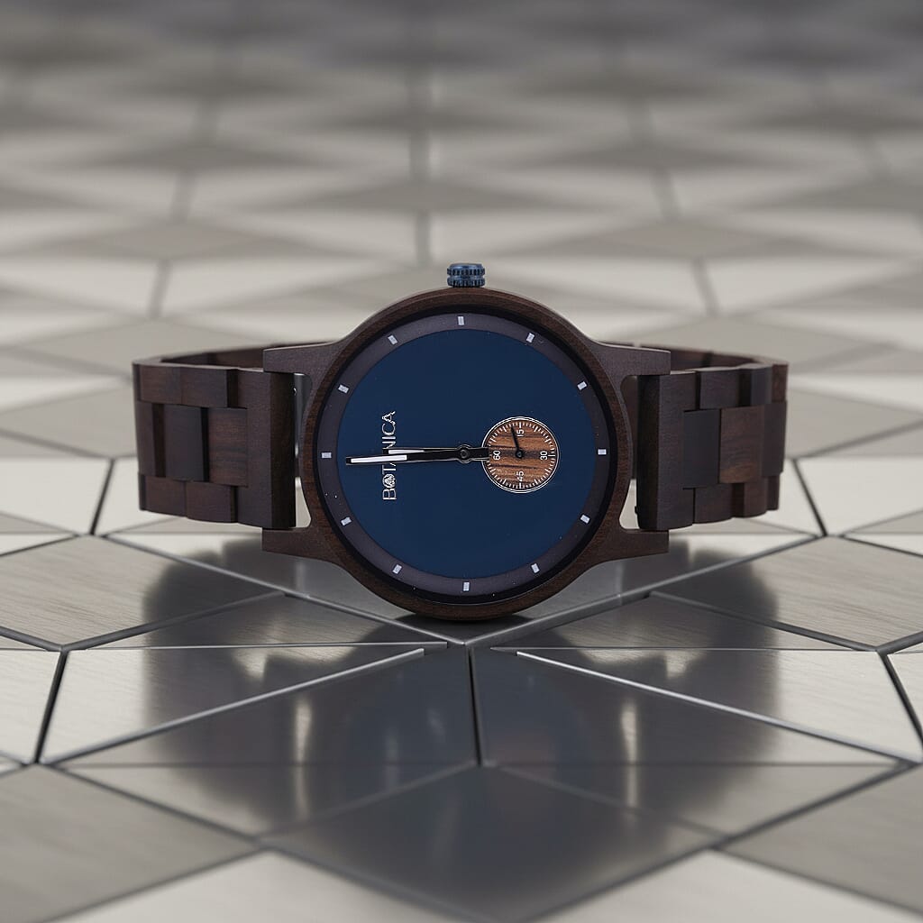 Botanica Moonflower Wood and Stainless Steel Watch - Brown