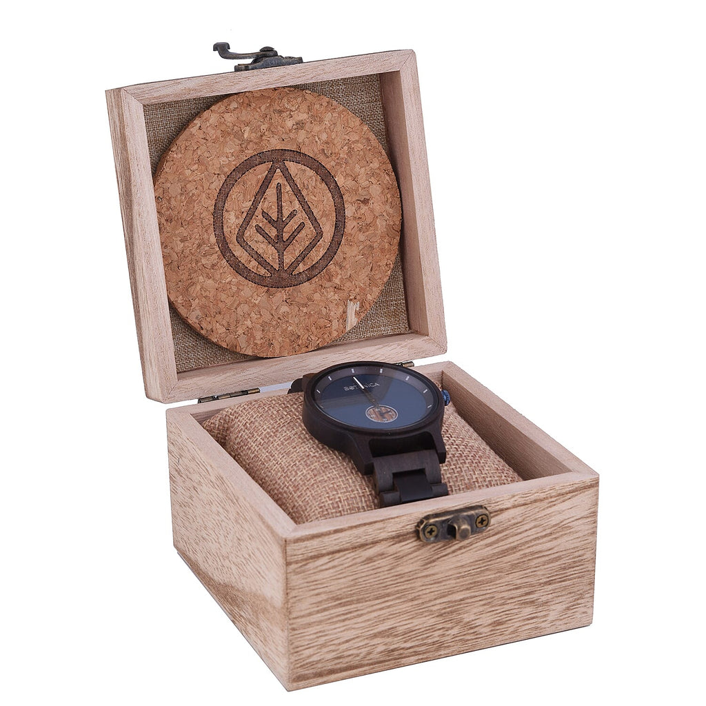Botanica Moonflower Wood and Stainless Steel Watch - Brown