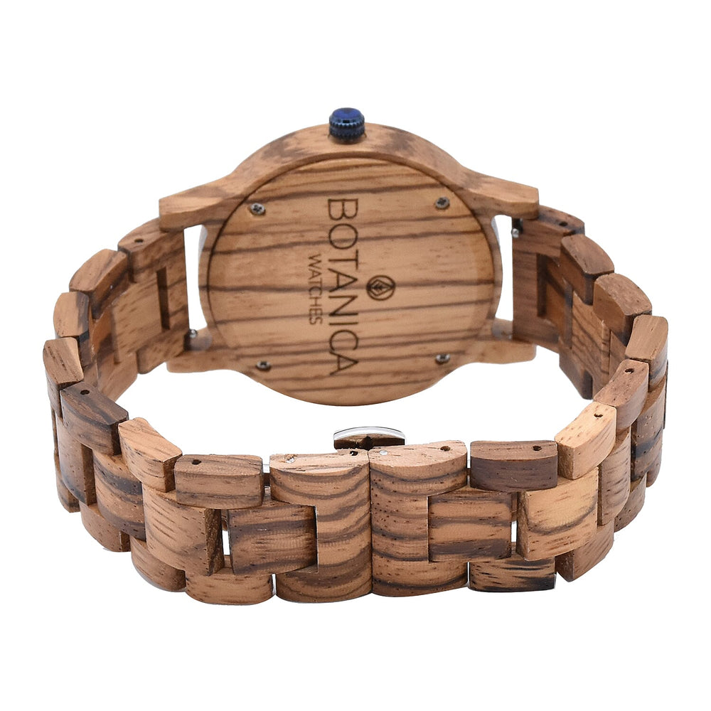 Botanica Sycamore Zebranowood and Woodlink Strap Watch