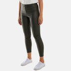 Leather Look Elasticated Waistband Leggings (Size 20 to 22)  - Olive