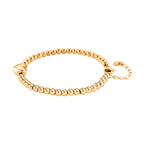 Designer Closeout Heart Bracelet (Size - 7.5 with Ext) in Yellow Gold Tone