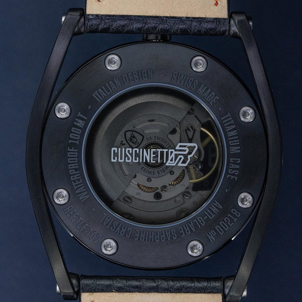 Tonino Lamborghini Cuscinetto Swiss-made Sellita SW200-1 movement with 38-hour reserve, Black DLC titanium case Watch