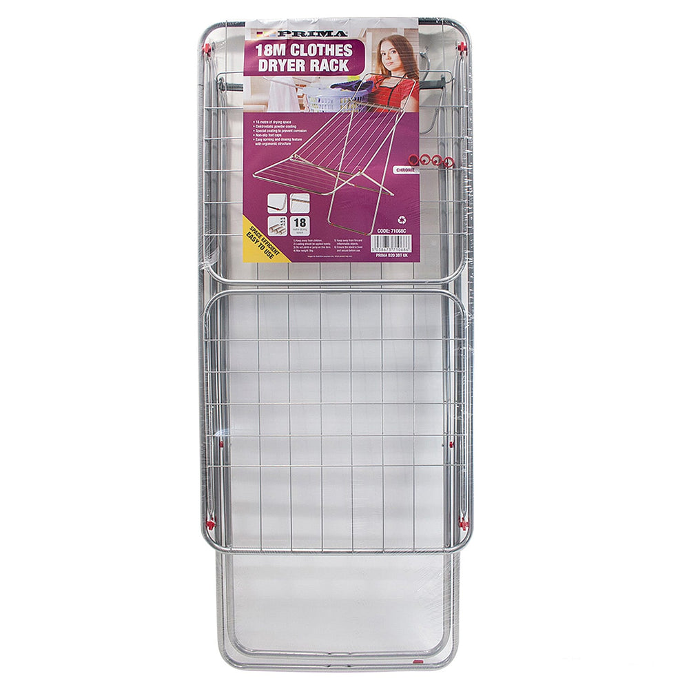 THE SPACE SAVER - Clothes Airer Dryer Rack - Silver