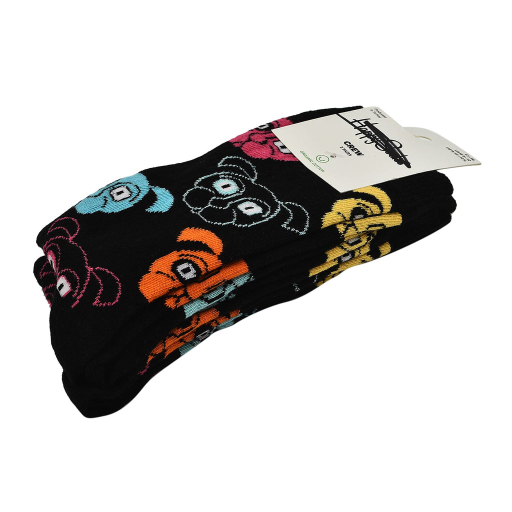 Branded Close Out - 4 Pairs - Organic Combed Cotton - Animal Pattern Socks