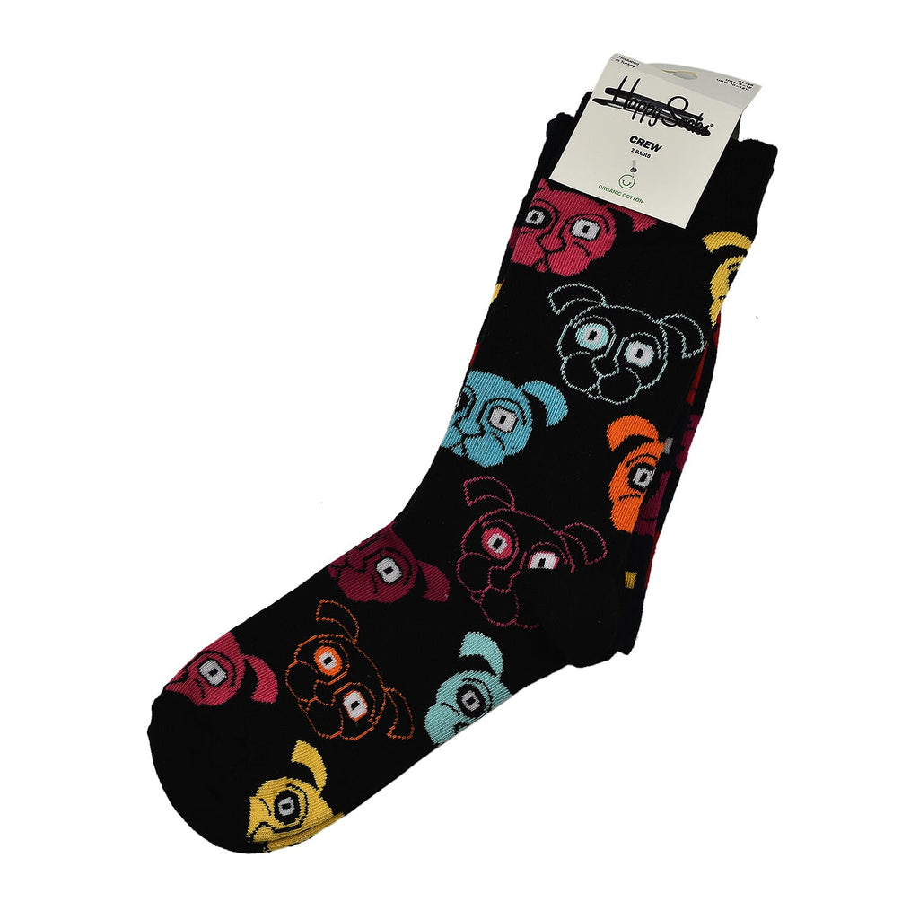 Branded Close Out - 4 Pairs - Organic Combed Cotton - Animal and Thumb Pattern Socks