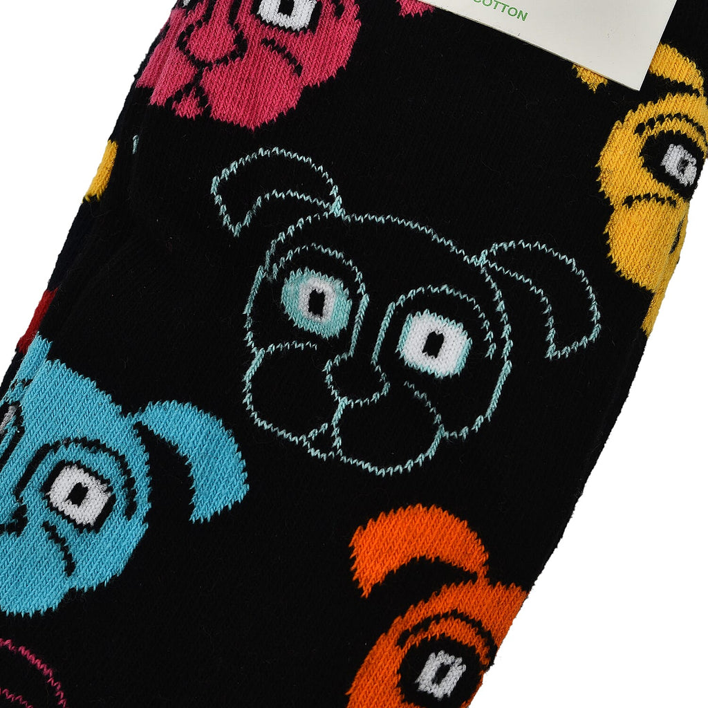 Branded Close Out - 4 Pairs - Organic Combed Cotton - Animal and Thumb Pattern Socks