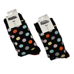 Branded Close Out - 4 Pairs - Organic Combed Cotton -Dots Pattern Socks