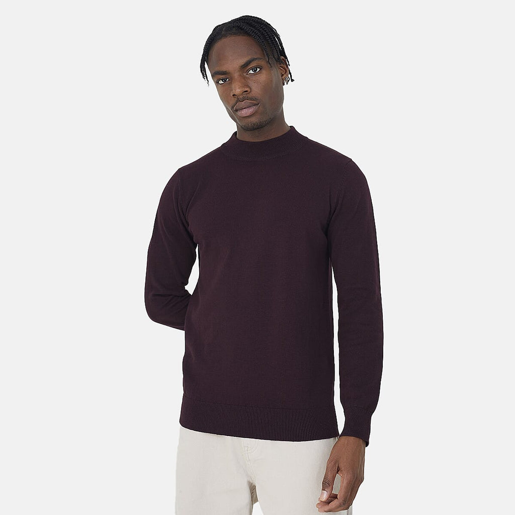 Brave Soul Cotton Jumper - Oxblood