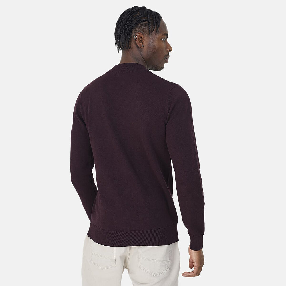 Brave Soul Cotton Jumper - Oxblood