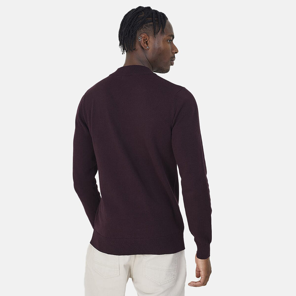 Brave Soul Cotton Jumper - Oxblood